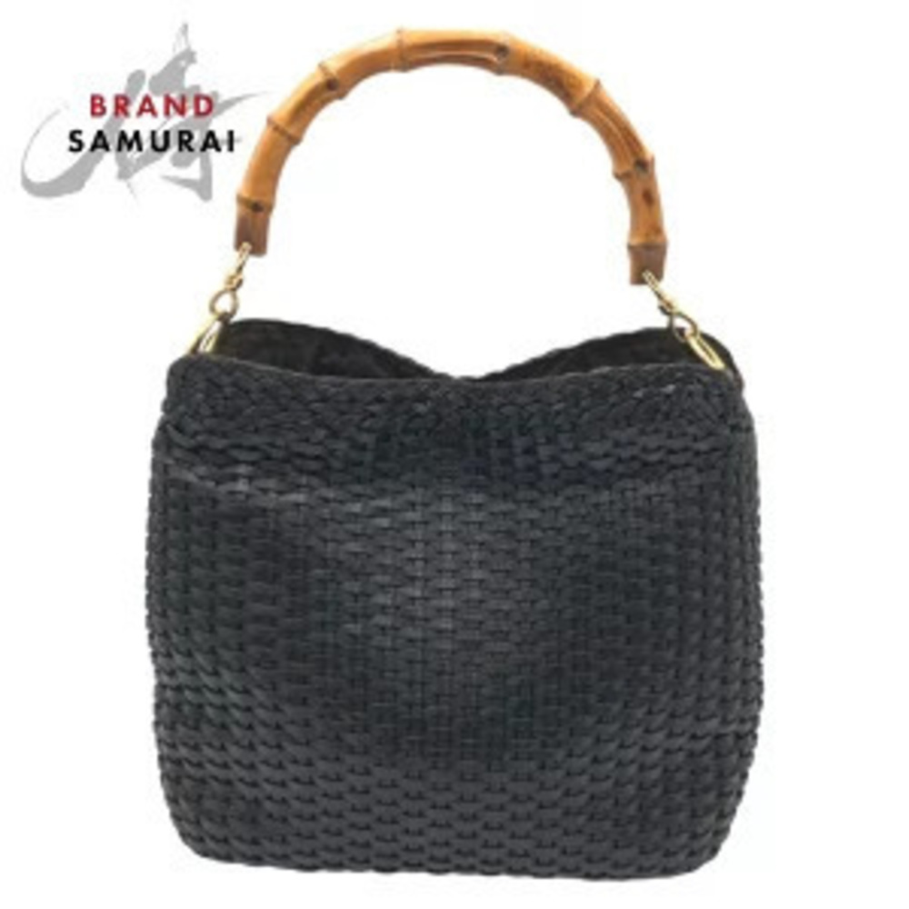 Gucci Bamboo bag black leather Handbag shoulder